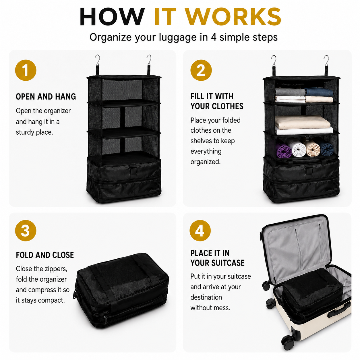 Armova™ Foldable Hanging Travel Organizer